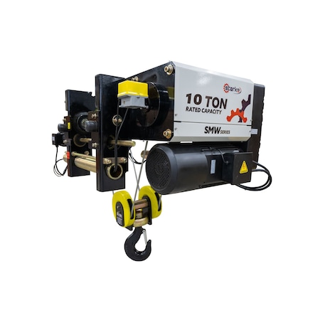 Starke Monorail Wire Rope Hoist, 10 Ton, 21/4 FPM, 460V, 20' Lift SMW1021-20-460V-3PH